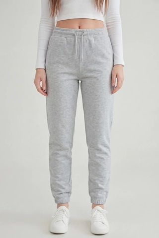 Defys Kadın Lastikli Paça Cepli Regular Fit Jogger Eşofman Altı Gri Melanj - 499066047 GRİ MELANJ