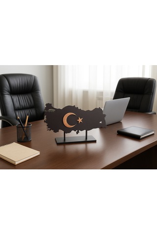 Şık Masaüstü Türkiye Haritası Hediyelik Konsept Ürün 20x10 Cm