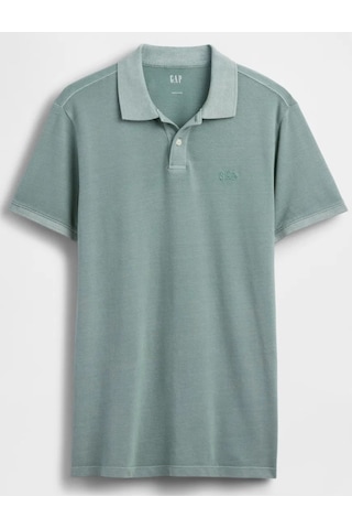 Gap Logo Pike Polo Yaka T-shirt 586306043 Kısa Kol Tişört Erkek T-shirt Yeşil