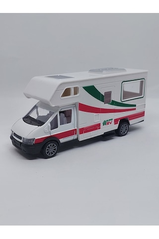 Kutulu Çek Bırak 1/24 Ölçek Metal Karavan Beyaz