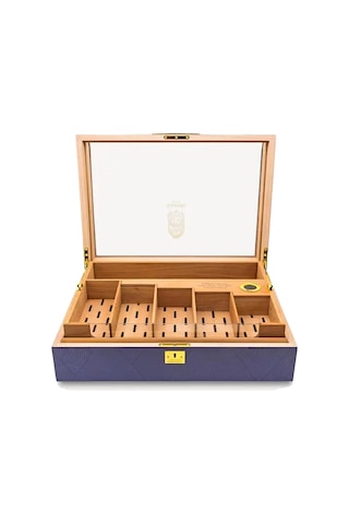 Lubinski Gastro Camlı Humidor Puro Kutusu Mor Lake 200s