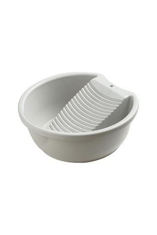 Besthome1 Pratik Eldivenli Halka Çamaşır Yıkama Kovalı Dayanıklı Gri Renkli, Ev & Dışarıda Kullanım İçin Gri