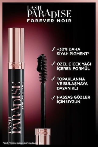 L'Oréal Paris Lash Paradise Forever Noir Maskara