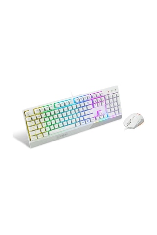 MSI GG Vigor GK30 Combo White RGB Türkçe Klavye Mouse Set
