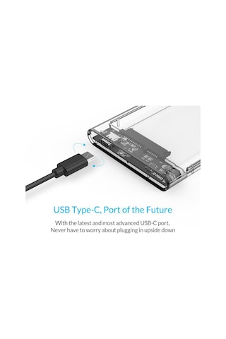 Orico Usb 3.1 Type C 2.5 İnc Hdd Ssd Destekli Harddisk Kutu 5Gbps