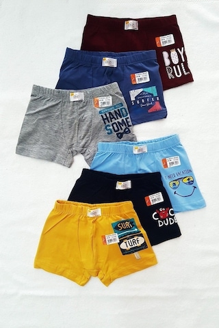 Ilke Erkek Çocuk Likralı Baskılı Boxer 308 - 6 Adet