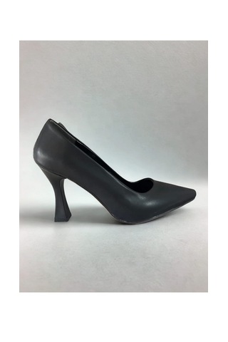 Cild Deri Siyah Stiletto Ayakkabı Siyah Cild