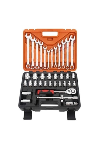 Moonshop Profesyonel Lokma Takımı 1/2 Cr-v Çeliği 37 Parça