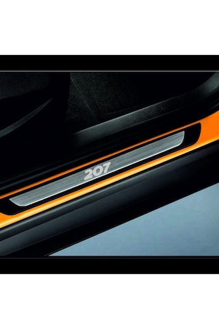 Peugeot 207 Tüm Modeller Uyumlu Old Krom Kapı Eşiği 4 Parça Yazılı