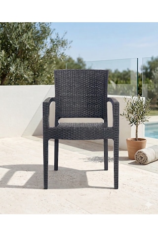 Novussi Paris Rattan Koltuk 4'lü Paket Antrasit