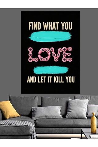 Love Yazısı Dekoratif Kanvas - Mdf Ahşap Tablo