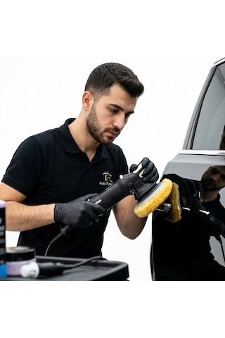 Profesyonel Seri %100 Doğal Kuzu Postu Polisaj Keçesi 180 Mm Sarı