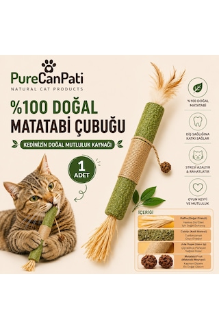 Purecanpati Matatabi & Catnip Kedi Oyuncağı Doğal Oyuncak& Diş Kaşıyıcı