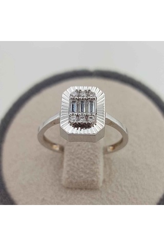 Altınbeyı Baget Taşlı Altın Yüzük 14 Ayar 2.13 Gram Abyyzk0146
