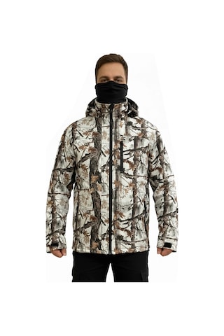 Mysia Outdoor Beyaz Orman Shell Mont Avcı Saz Kar Desen Çift Kat Polarlı Çok Renkli