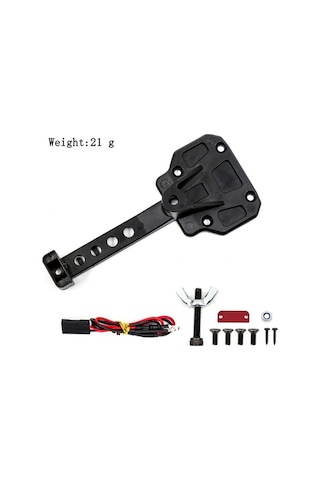 Ebitda Scx10 Iıı Jeep Wrangler 1/10 Rc Araç Metal Yedek Lastik Rafı Ve Led Tekerlek Braketi