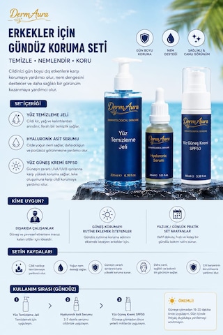 Dermaura Erkekler İçin Gündüz Koruma Seti