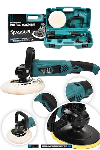 Assur ASR405-02-07 180 MM Pasta Cila Polisaj Zımpara Mavi