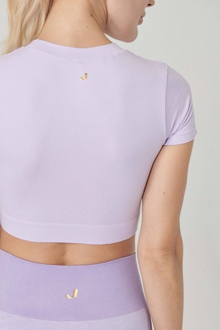 Jerf Captiva Yumuşak Dokulu & Esnek Crop Top Mor