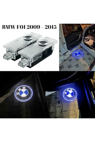 Bmw F01 2009 2015 Uyumlu Kapı Altı Led Aydınlatma Araca Özel 3 Boyutlu Logo Lazer Işık 2li Set