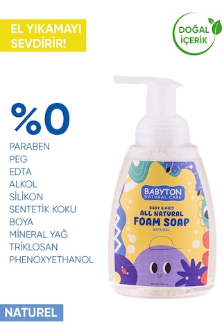 Babyton Doğal Aromasız Köpük Sabun 350 ML