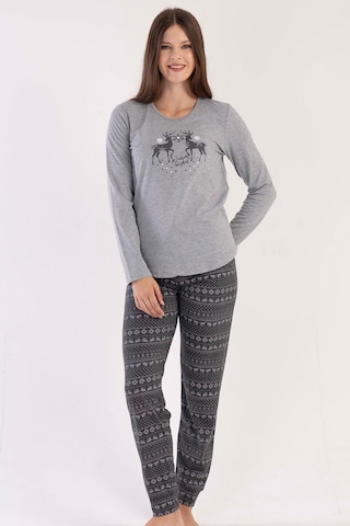 Kadın Uzun Kol Antrasit Pijama Takımı C3t0n4o090 001