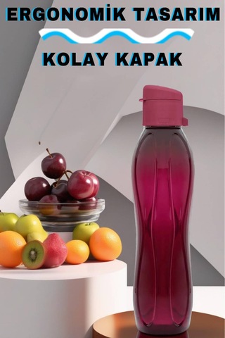 750 Ml Su Matarası Eve, Okula, Spora, İş Yerine Uygun & Su Şişesi & Suluk - Bordo Plastik Bordo Diğer