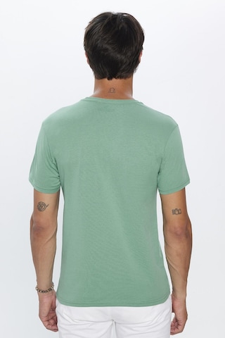 Tudors Erkek Slim Fit Dar Kesim %100 Organik Pamuk Yumuşak Dokulu Basic Açık Yeşil Bisiklet Yaka Tişört-31795-yeşil Yeşil