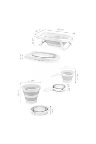 Hobby Life Katlanabilir Bebek Küvet Seti Gri