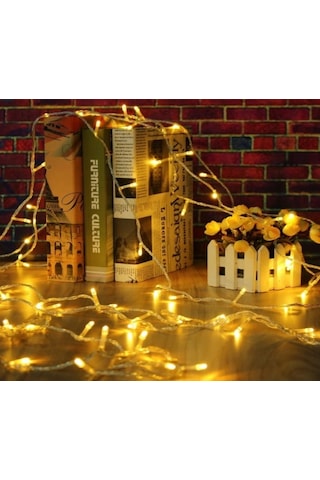 İp Led Işık 10 Metre 8 Modlu Animasyonlu Fişli Şeffaf Kablolu Per