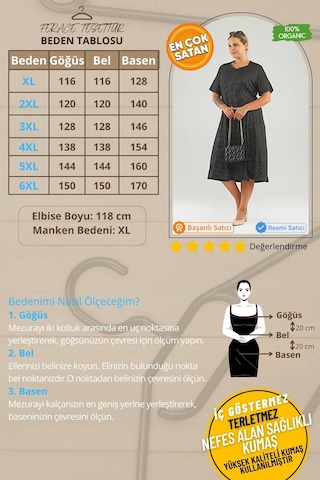 Kadın Büyük Beden Puantiyeli Ve Leopar Desenli Elbise 001