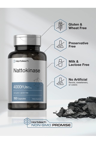 Horbäach Nattokinase 4000 Fu 150 Capsules