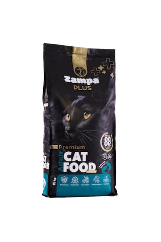Zampa Plus Somon Etli & Hamsili Premium Yetişkin Kedi İçin Kuru Mama 15 KG