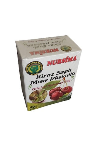 Nursima Kiraz Saplı Mısır Püsküllü Bitkisel Karışımlı Çay 40 x 2.25 G