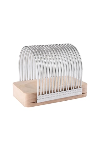 Neevoyu Ahşap Ve Paslanmaz Çelik Ekmek Dilimleyici, Evde Tam Dik Dilimler, Kırıntı Toplayıcı Tabak, Mutfak Ve Fırın Aracı Ahşap