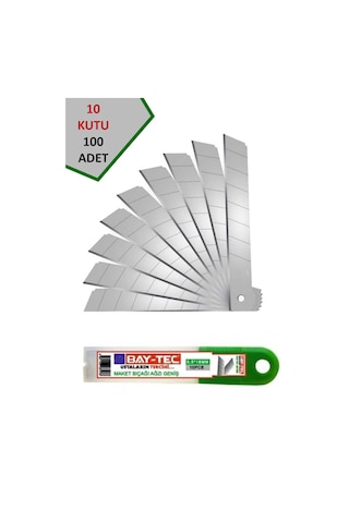 Bay-Tec Mk1560 Maket Bıçağı Geniş Ağız 10 Kutu 100 Adet (0,5*18)