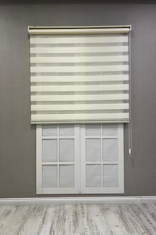 Zebra Stor Perde Dar Plise Güneşlik Perde, Krem, 60 X 200 Diğer