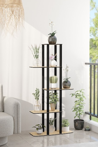Gardenya Çok Katlı Çiçeklik Saksılık Meşe Meşe