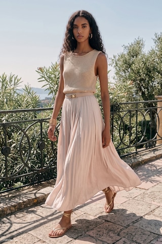 Sateen Kloş Etek - Taş-137686