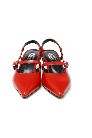 Sandalet Kadın Rc-4011 Deriden Kırmızı Kırmızı