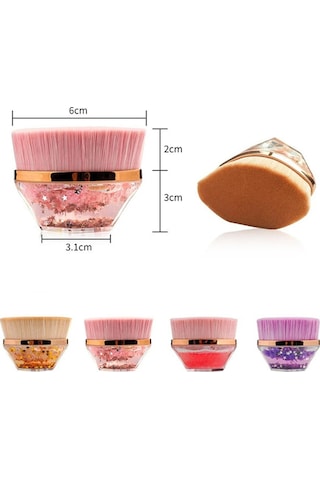 Fontenay Altıgen Taşınabilir Simli Makyaj Fırçası Turuncu