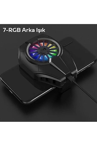 Memo Dlo6 Cep Telefonu Ve Tablet Soğutucu Rgb Led Soğutma Fanı