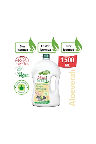 Mom's Green Aloevera Bitkisel Bulaşık Temizleyici 1500 ML