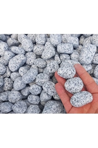 Benekli Taş 1 KG 2-4 CM Siyah Beyaz Benekli Taş Granit Dolomit Taş Dekoratif Taş Bahçe Dekor Taşı