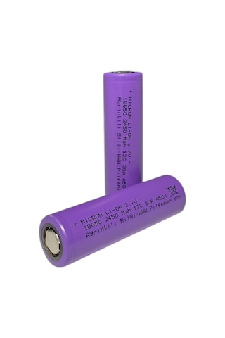 18650 3.7v Volt 2450 Mah 12c Lityum Şarj Edilebilir 10 Adet Pil Batarya