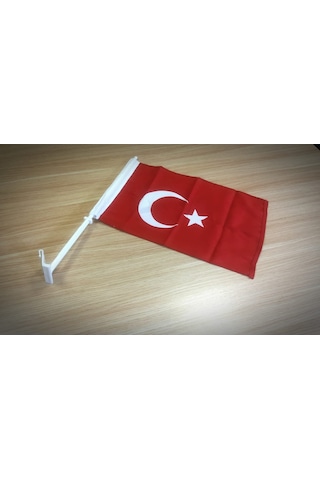 10 Adet Araç Oto Araba Camı Konvoy Bayrak Direği - 30X45 Cm -