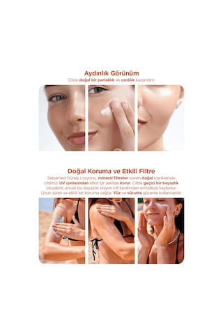 Sebamed Makyaj Cantasi Hediyeli - SPF 50+ UVA UVB Filtresi E Vitamini Üçlü Yüksek Koruma Güneş Losyonu 150 ML