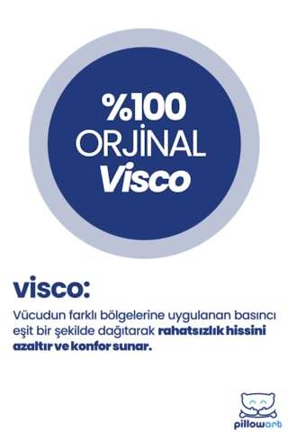 Ortopedik Visco Bel Destek & Oturma Minderi - Ofis, Araç, Ev Çalışma Sandalyesi İçin Gri