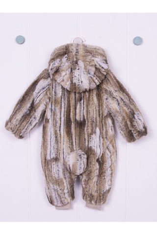 Kidaxi Sevimli Ayıcık Bebek Kahve Tulum 3-6/6-9/9-12/18-24 Ay Kahverengi