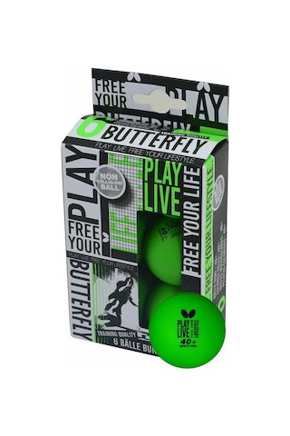 Butterfly Free Your Style 6'lı Masa Tenisi Topu Yeşil 85215